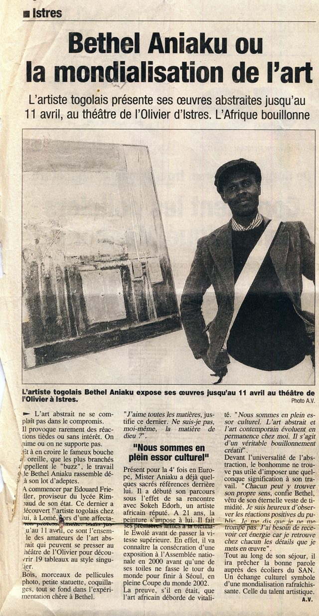 “Bethel Aniaku ou la mondialisation de l'art”